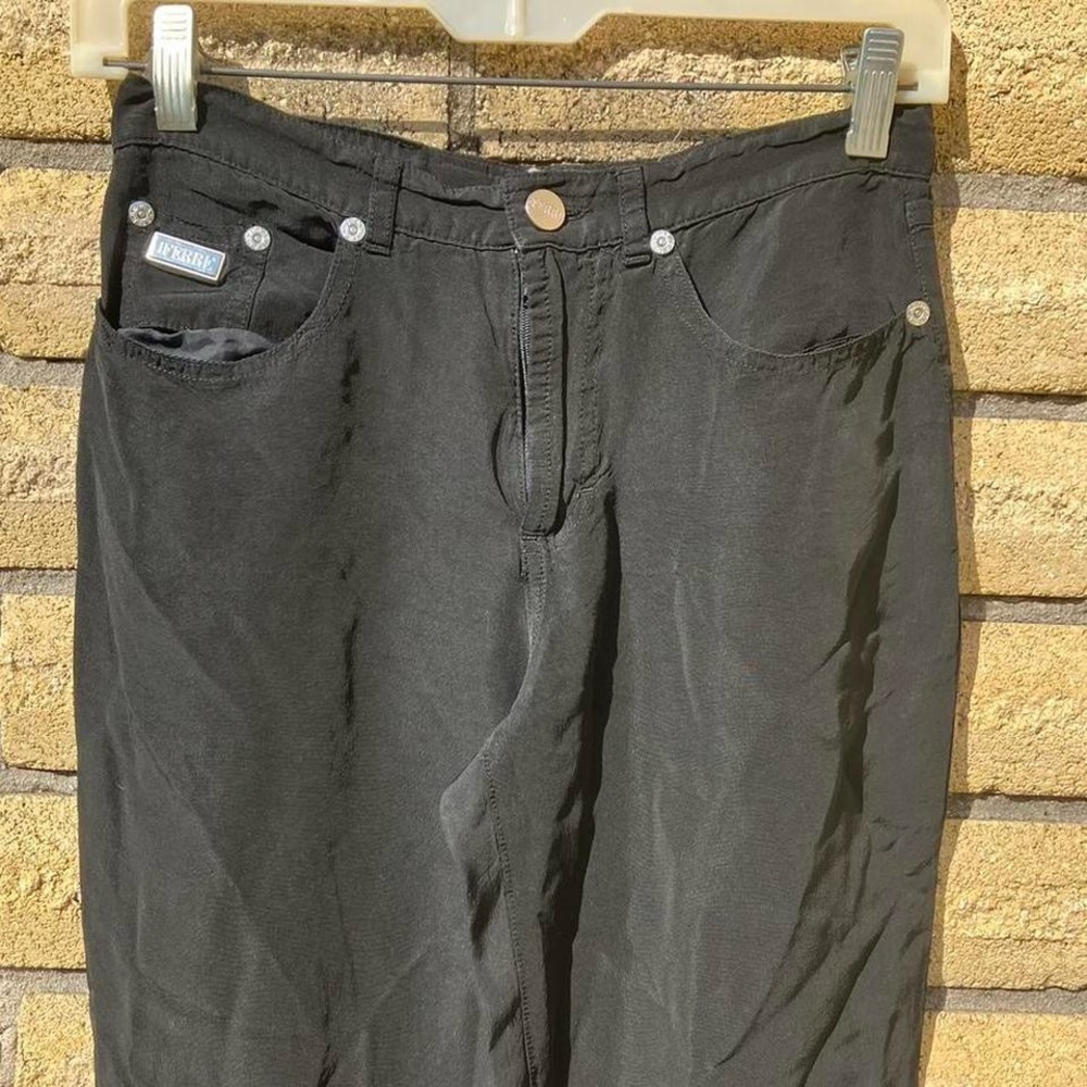 Vintage 90s Gianfranco Ferre black straight leg mid rise trousers